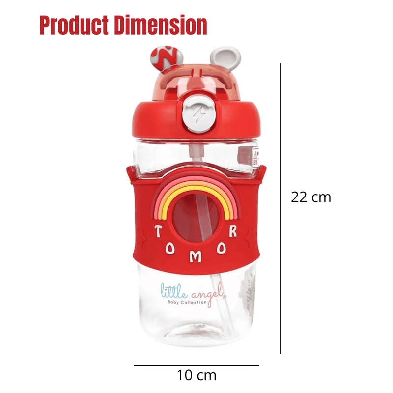 Kids Water Bottle with Straw – 480ml Capacity - Pack of 1