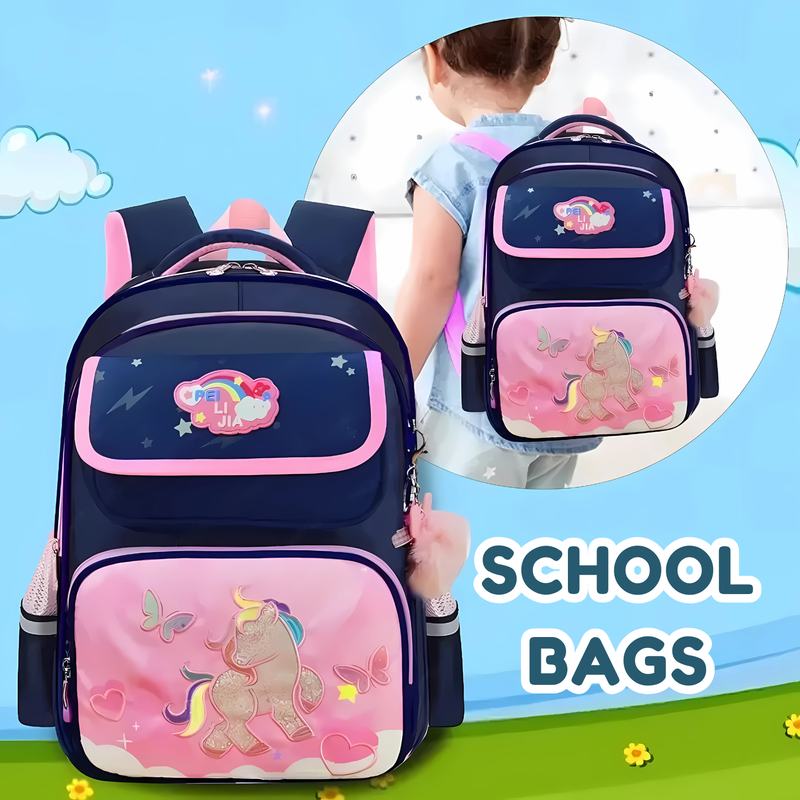 Waterproof Unicorn printed School Bag for Boys and Girls