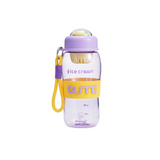 Water Bottle with Straw and Handle - 600ml