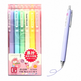 Retractable Colourful Pens for Kids, 0.7mm Stationery Gel Pen Set for Girls & Boys - Pack of 6