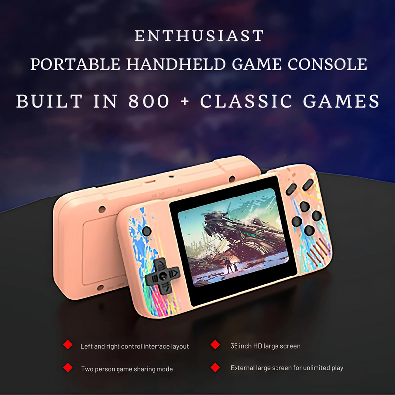 Handheld Game Console - Retro Gaming with 800 Preloaded Games