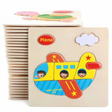 Cartoon Themed Wooden Puzzle Educational Toy For Pre-schooler