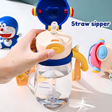 500ml Kids Sippy Cup with Straw - Leak-Proof, BPA-Free & Fun Character Design