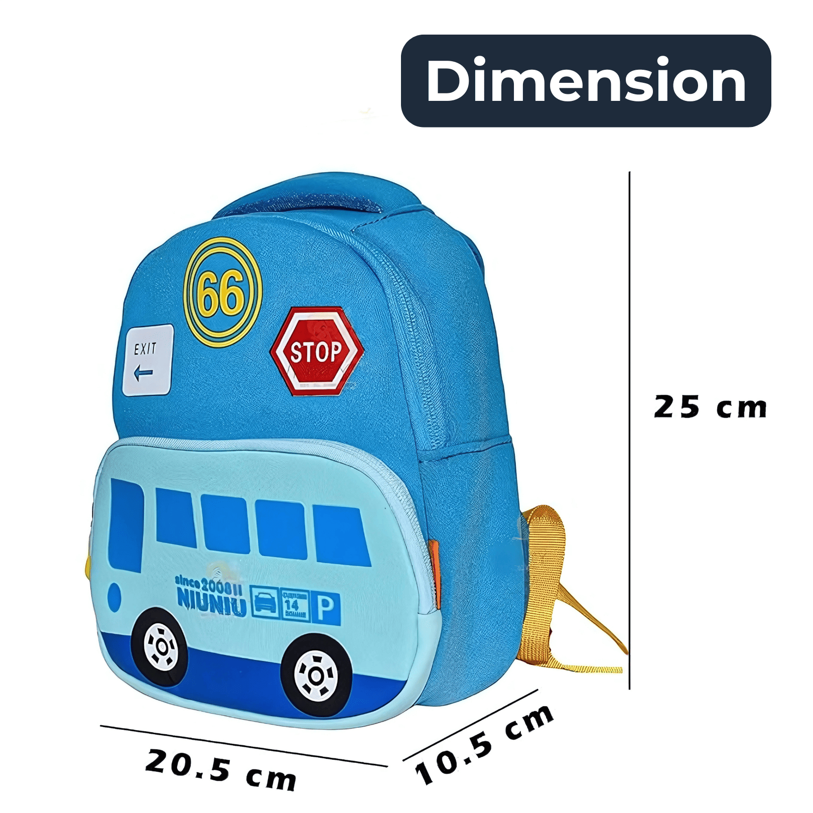 Bus Printed Lightweight Bag pack for Kids