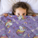 Glow in the Dark Unicorn Blanket for Kids – Super Soft & Cozy All-Season Flannel Plush Throw Blanket (6x6 Feet, Purple Unicorn Design) blanket_385