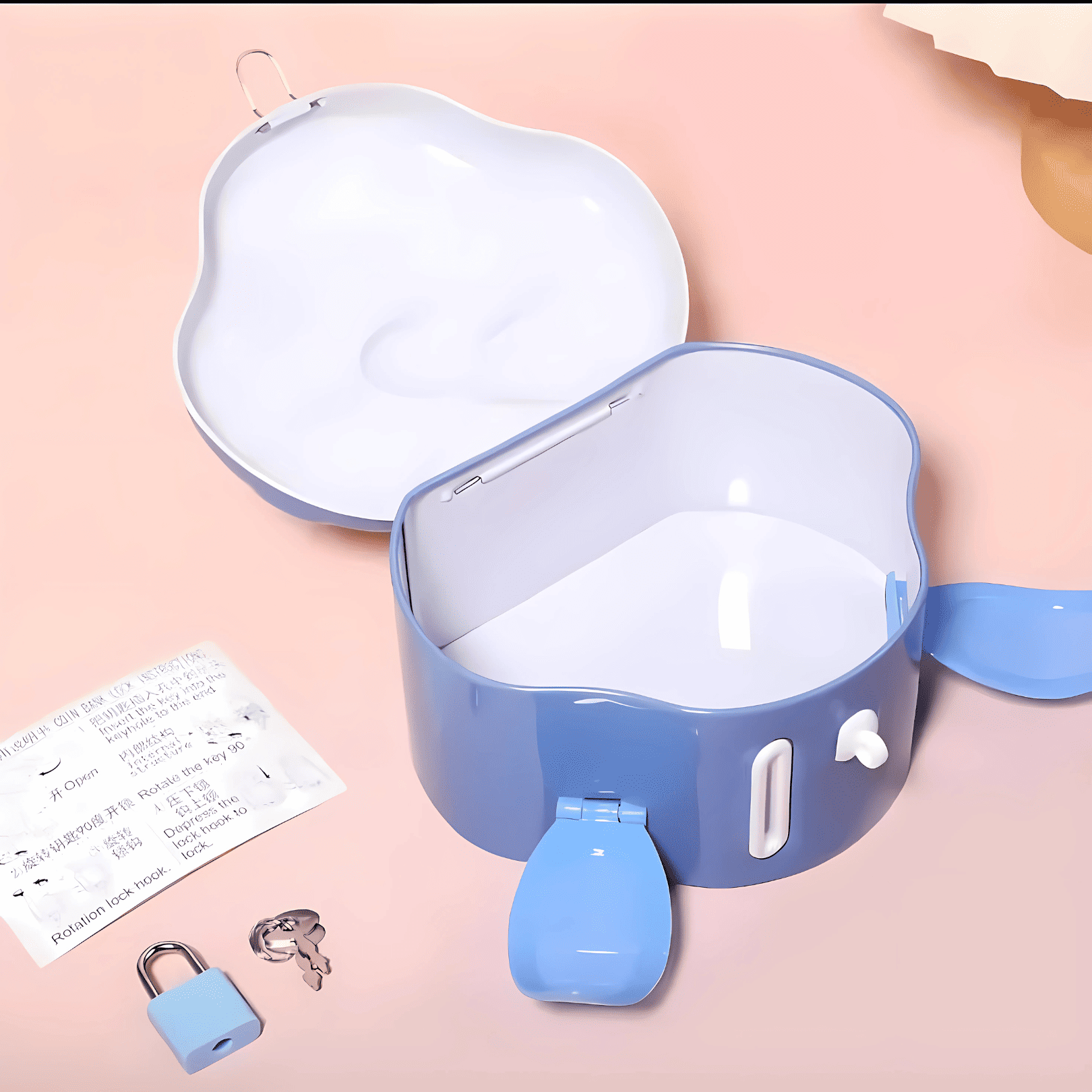 Cute Tiger Money Saving Piggy Bank with Lock For Kids