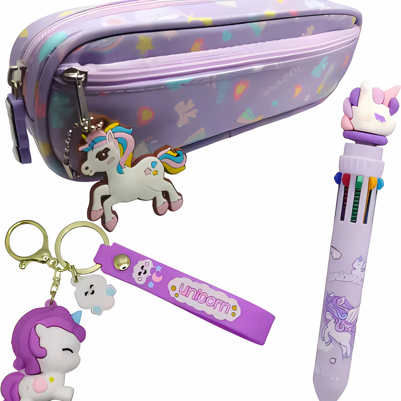 Unicorn Magic Stationery Pouch Set – Adorable and Colorful Organizer for Kids