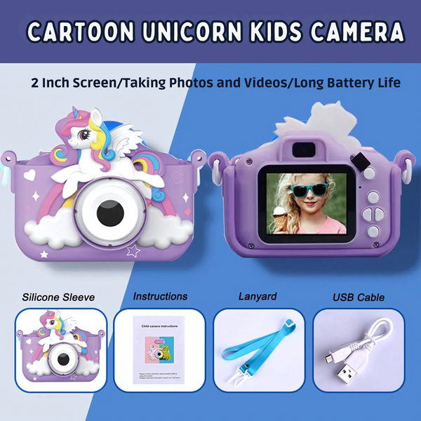 Mini Digital Kids Camera for Girls - Unicorn Cover