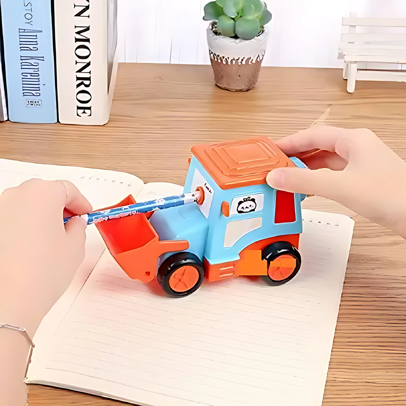 Cute Bulldozer Truck Pencil Sharpener for Kids