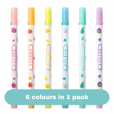 Double-Head Erasable Highlighter (6 Pieces)