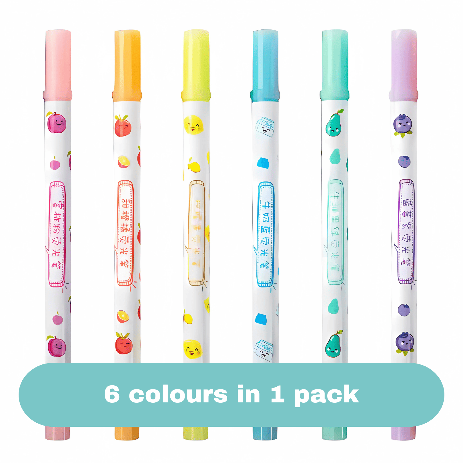 Double-Head Erasable Highlighter (6 Pieces)