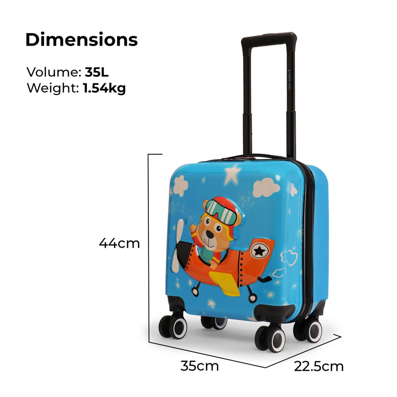 Kids Hard-Sided Medium Cute Design Trolley Bag