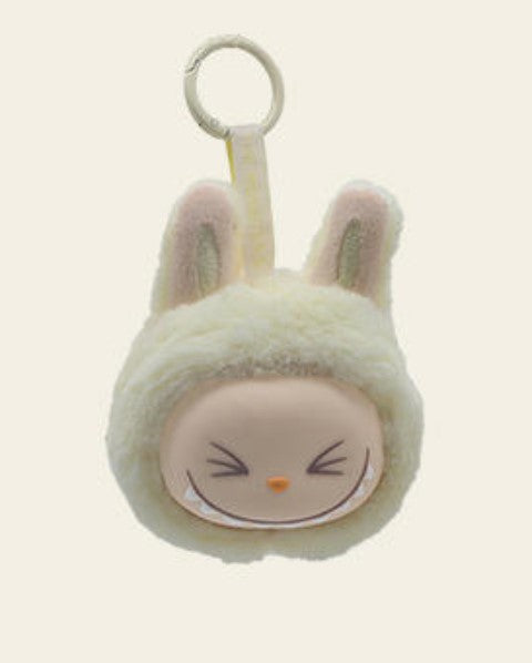 LABUBU Monsters Mugshot Keychain Plush | Labubu Furry Keychain | Cute & Fluffy Collectible Charms