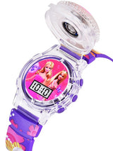 Kids Barbie Printed Dial & Straps Digital Multi Function Watch Purple