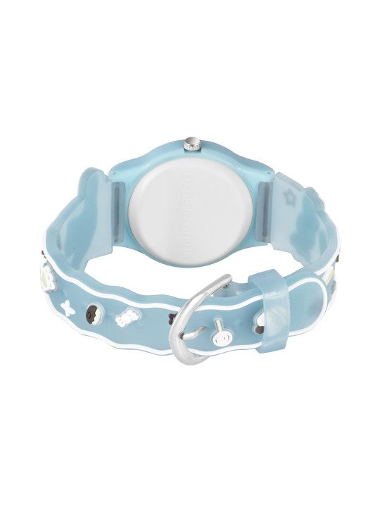 Girls Printed Dial & Straps Analogue Watch Cinna Blue