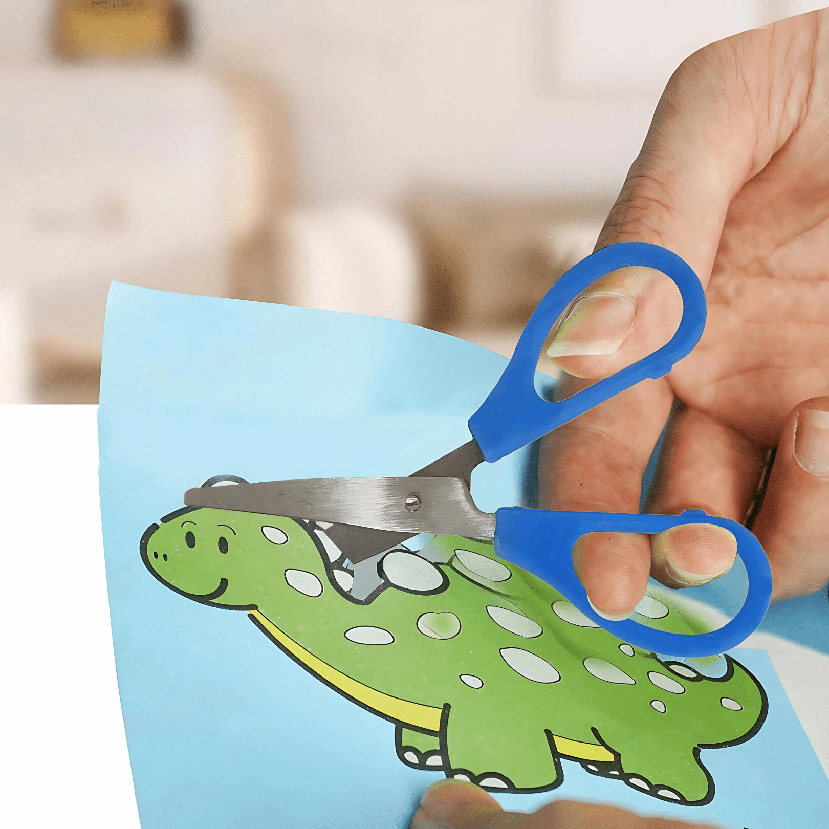 Paper cutting stainless steel craft sccissor with safety cover (Pack of 3)