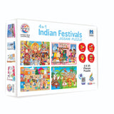 4-in-1 Indian Festivals Jigsaw Puzzle for Kids (4 x 35 Pieces)