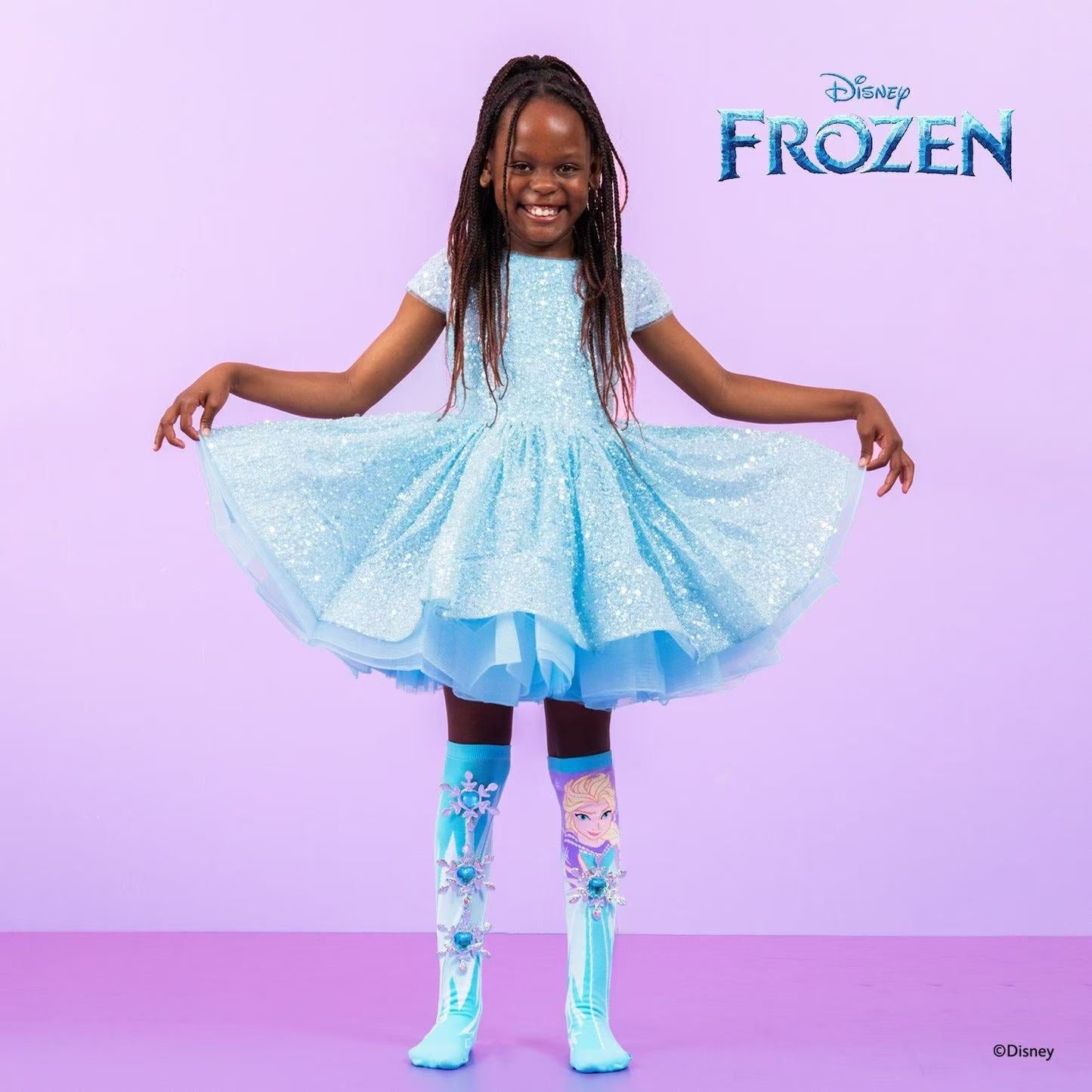 Premium Quality Frozen 3D Knee-High Socks for Girls | Fun, Cozy & Stylish, 20 Inches