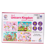 Fun Learning Unicorn Jigsaw Puzzle for Kids - 4 in 1