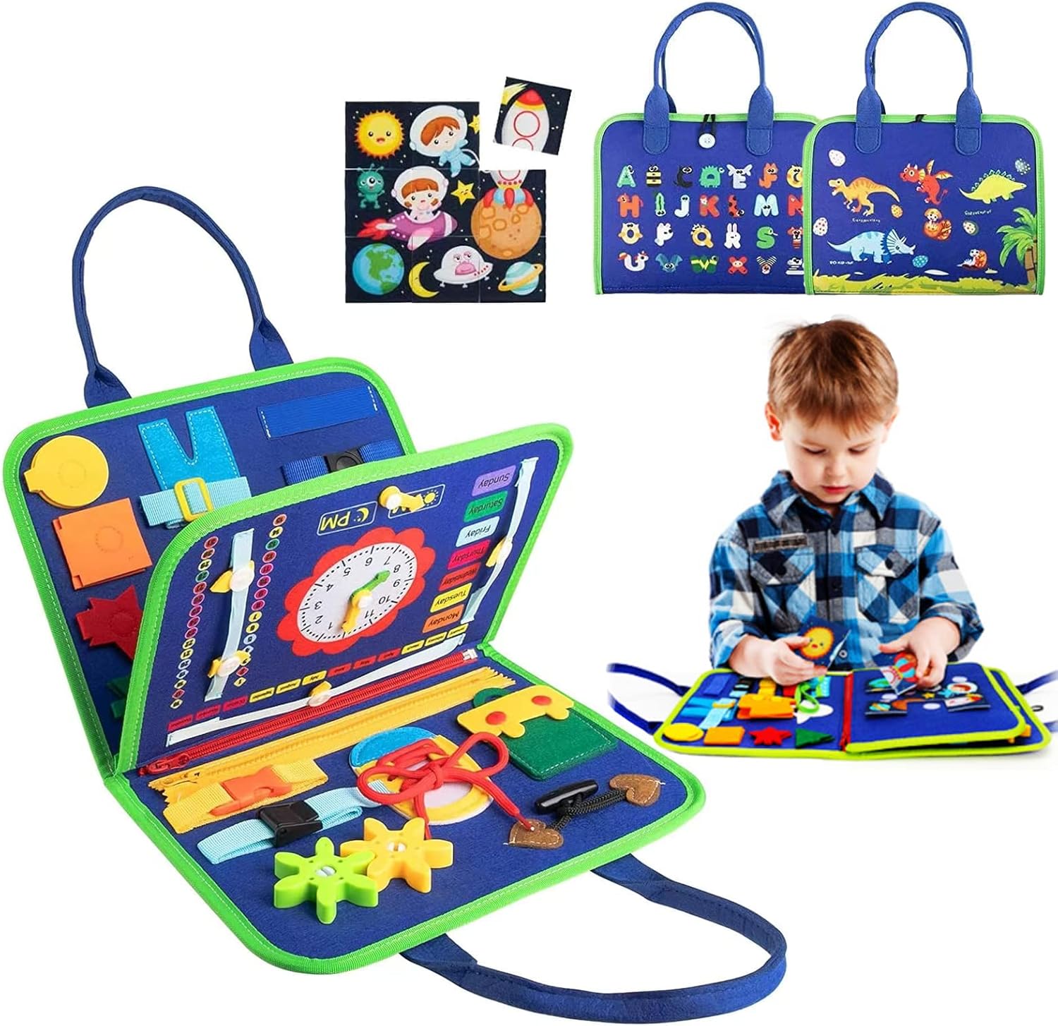 Busy Board Montessori Toy – 25-in-1 Educational Activity Board 🎓✨