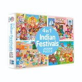 4-in-1 Indian Festivals Jigsaw Puzzle for Kids (4 x 35 Pieces)