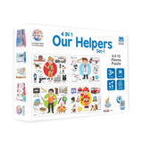 4-in-1 Our Helpers Set Jigsaw Puzzle for Kids - Multicolor