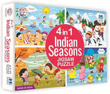 4-in-1 Indian Seasons Jigsaw Puzzle for Kids - 35 Pieces Each