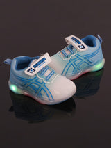 Kids' Blue LED Sneakers with Velcro Closure