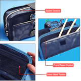 Dinosaur Theme Multipurpose Stationery Organizer – Zipper Pencil Case for Kids