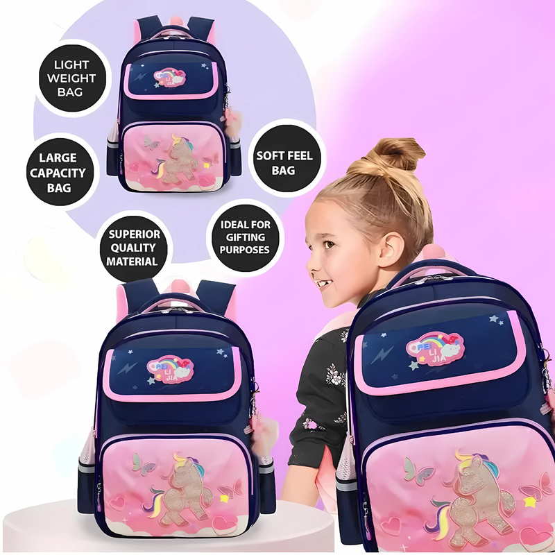 Waterproof Unicorn printed School Bag for Boys and Girls