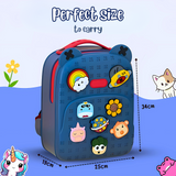 Water Resistant Stylish Durable School Bag with DIY Patches