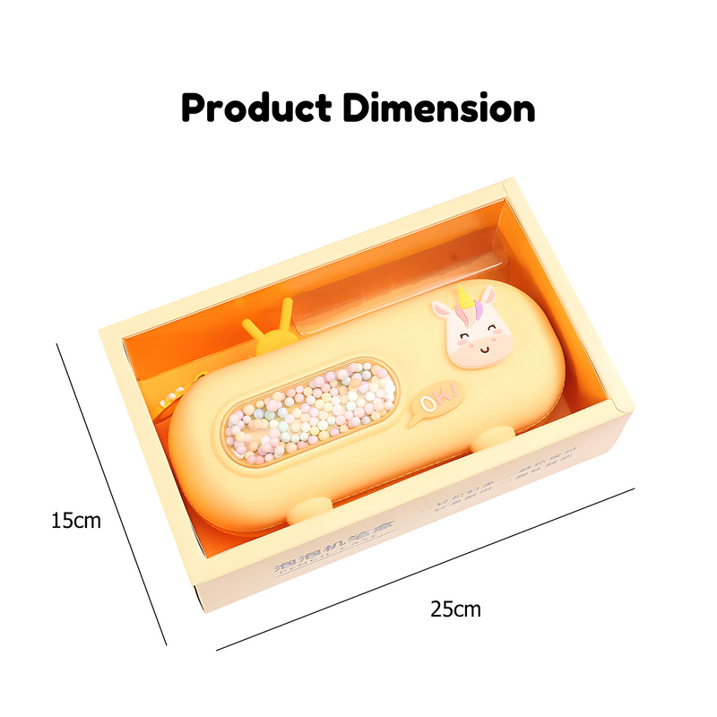 Cute 3D Cartoon Face Radio Shape Pencil Case for Kids