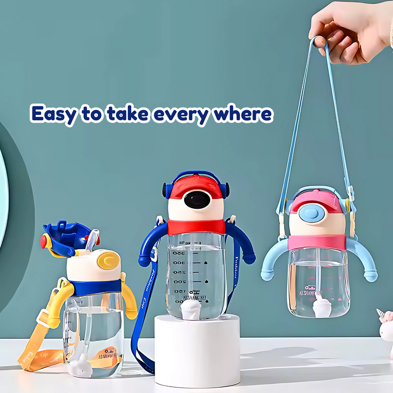 500ml Kids Sippy Cup with Straw - Leak-Proof, BPA-Free & Fun Character Design