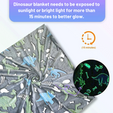 Glow in The Dark Dinosaur Blanket for Kids - Super Soft & Cozy Fleece, 100x150 cm, for Boys & Girls blanket_223