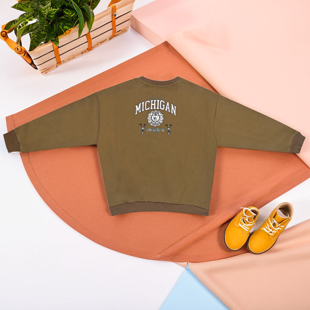 Boys' Full-Sleeve Round Neck Sweater