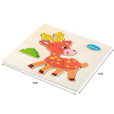 Cartoon Themed Wooden Puzzle Educational Toy For Pre-schooler