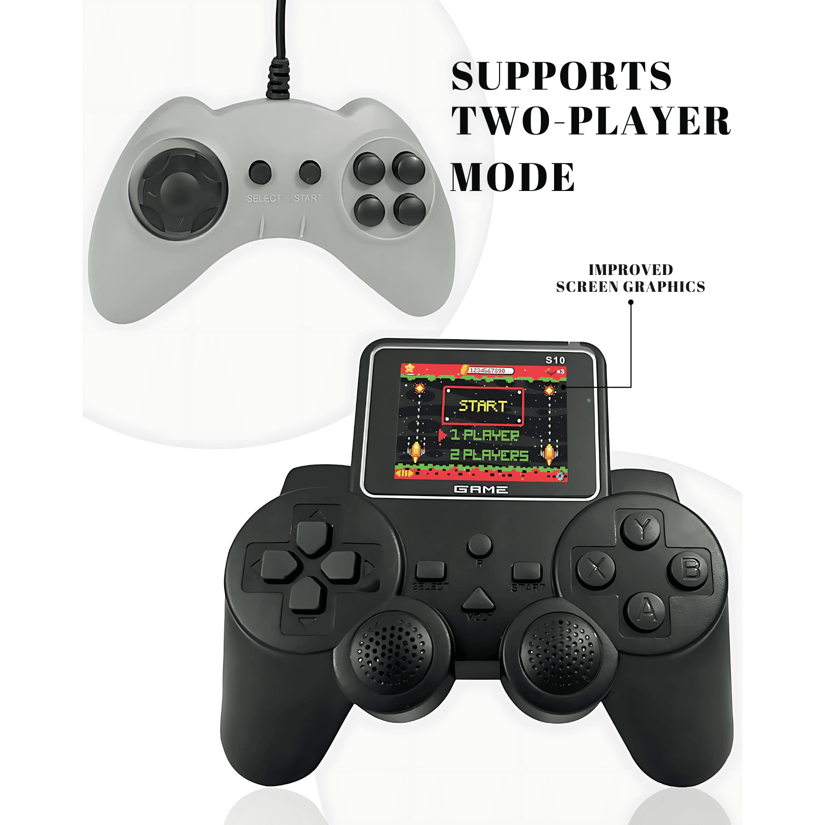 Handheld Retro Game Console with 520 Classic Games, 2.4" HD Screen & TV Output