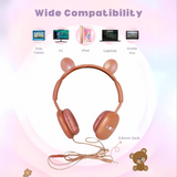 Animal Ear Design Wired Headphones for Kids