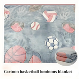 Glow in The Dark Blue Ball Blanket for Kids, Teenagers & Adults – Super Soft & Cozy, All Seasons Double Bed Blanket (200 x 230 cm, 78 x 90 Inches) blanket_381