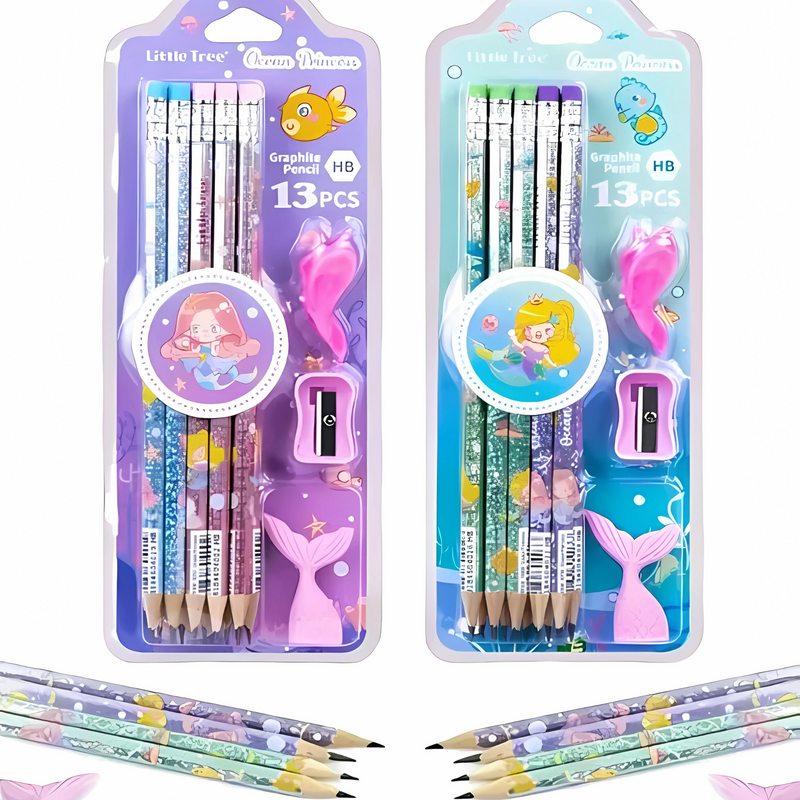 Space & Unicorn-Themed Stylish Pencils Stationery Kit for Kids - Pack of 2