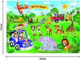 4-in-1 Safari World Jigsaw Puzzle for Kids (4 x 35 Pieces)