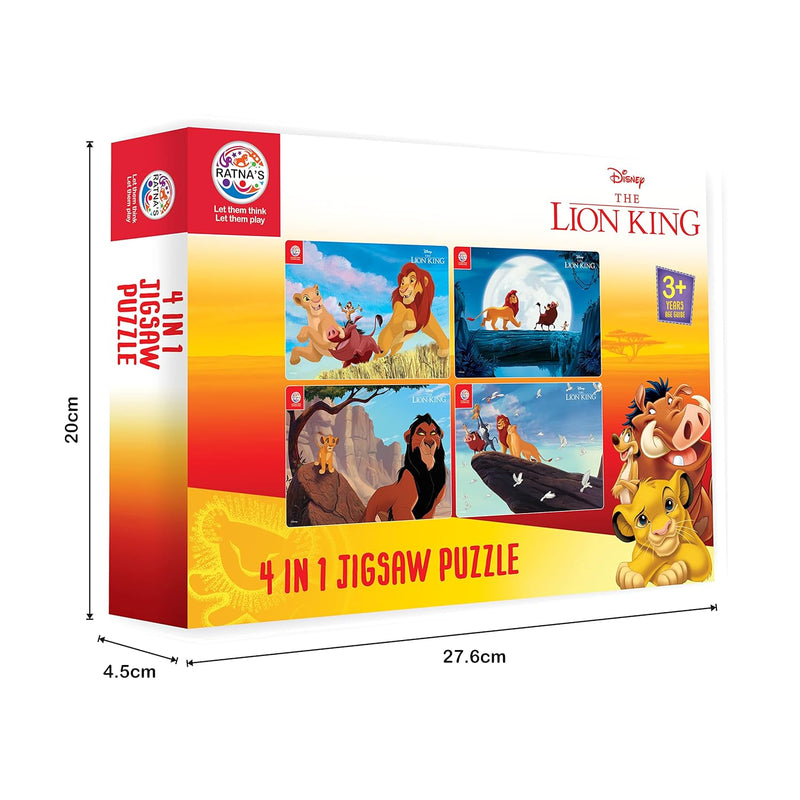 4-in-1 Disney Jigsaw Puzzle (Lion King) for Kids (4 x 35 Pieces)