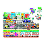 4-in-1 Transport Vehicles Jigsaw Puzzle for Kids (4 x 35 Pieces)