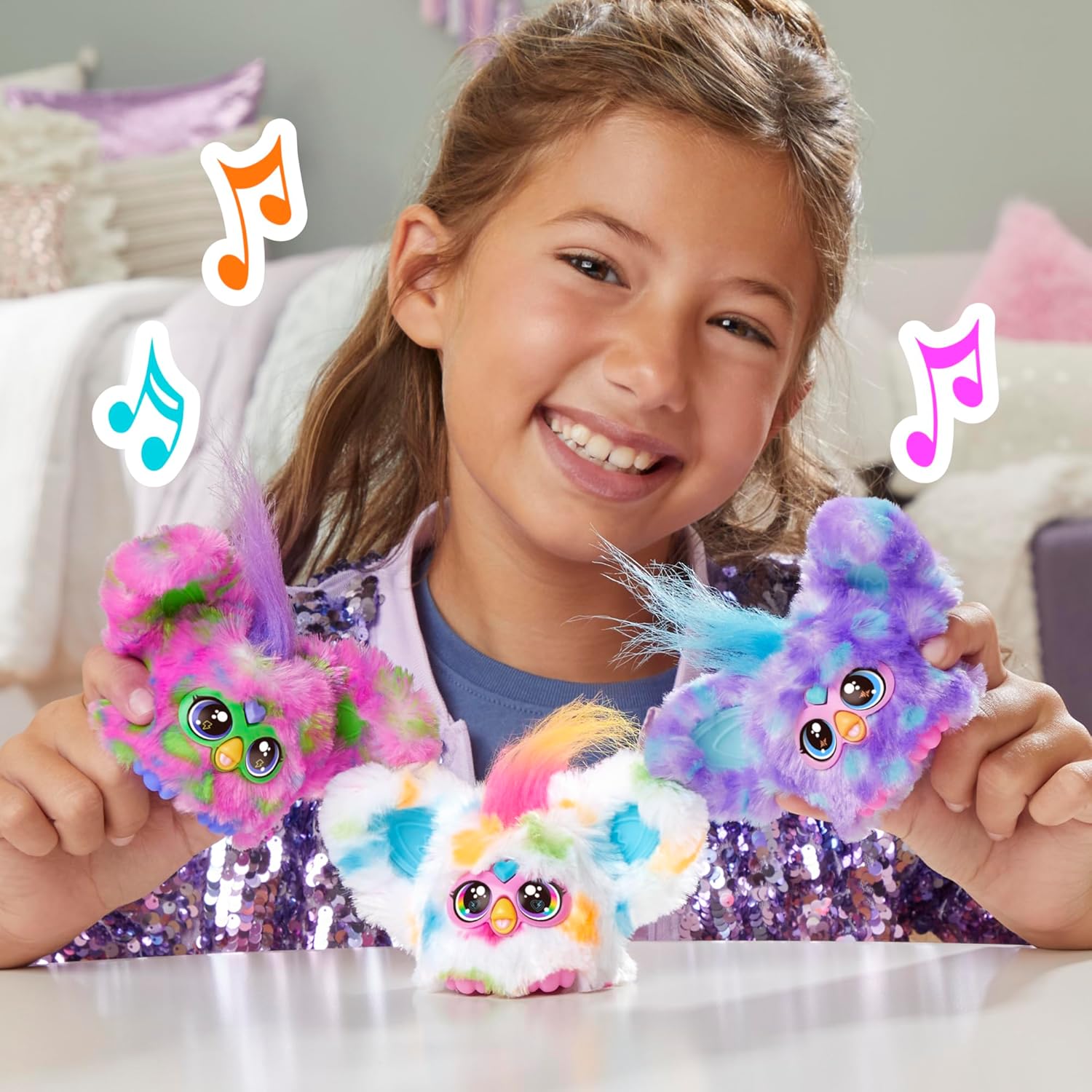 Furby Furblets Electronic Plush Toys for Girls & Boys 6+,Speaks Furbish & Plays Music, Series 4