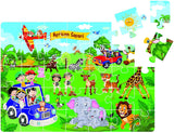 4-in-1 Safari World Jigsaw Puzzle for Kids (4 x 35 Pieces)