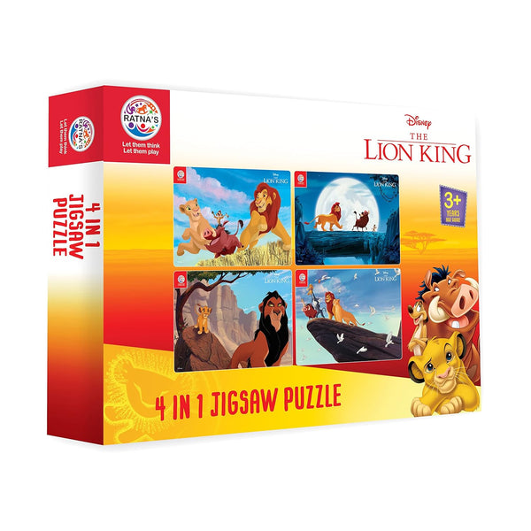 4-in-1 Disney Jigsaw Puzzle (Lion King) for Kids (4 x 35 Pieces)