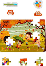 4-in-1 Indian Seasons Jigsaw Puzzle for Kids - 35 Pieces Each