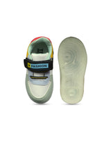 Kids' Yellow & Green Colourblocked LED Sneakers with Velcro