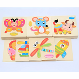 Cartoon Themed Wooden Puzzle Educational Toy For Pre-schooler