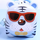 Cute Tiger Money Saving Piggy Bank with Lock For Kids